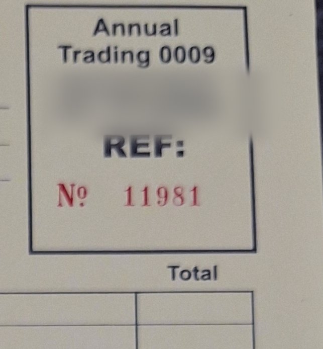 Numbered and perforated NCR set, printed and finished in-house