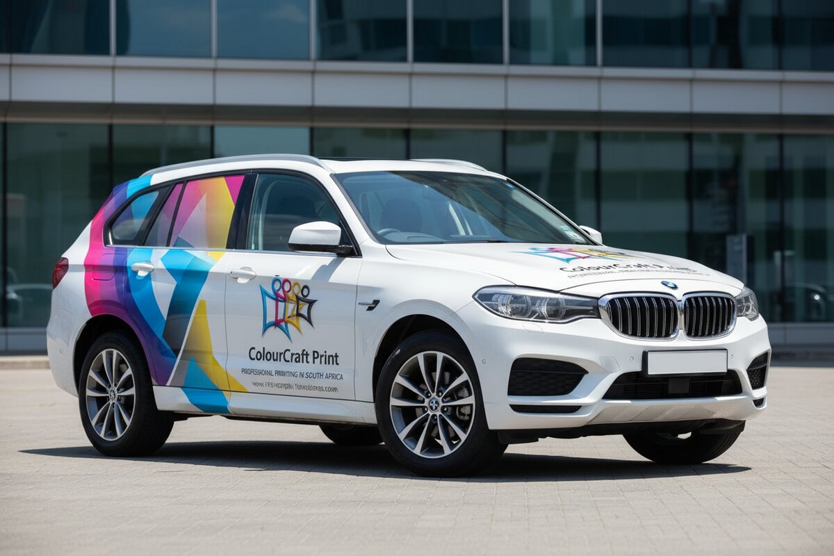 Vehicle branding produced through ColourCraft Print in Pretoria